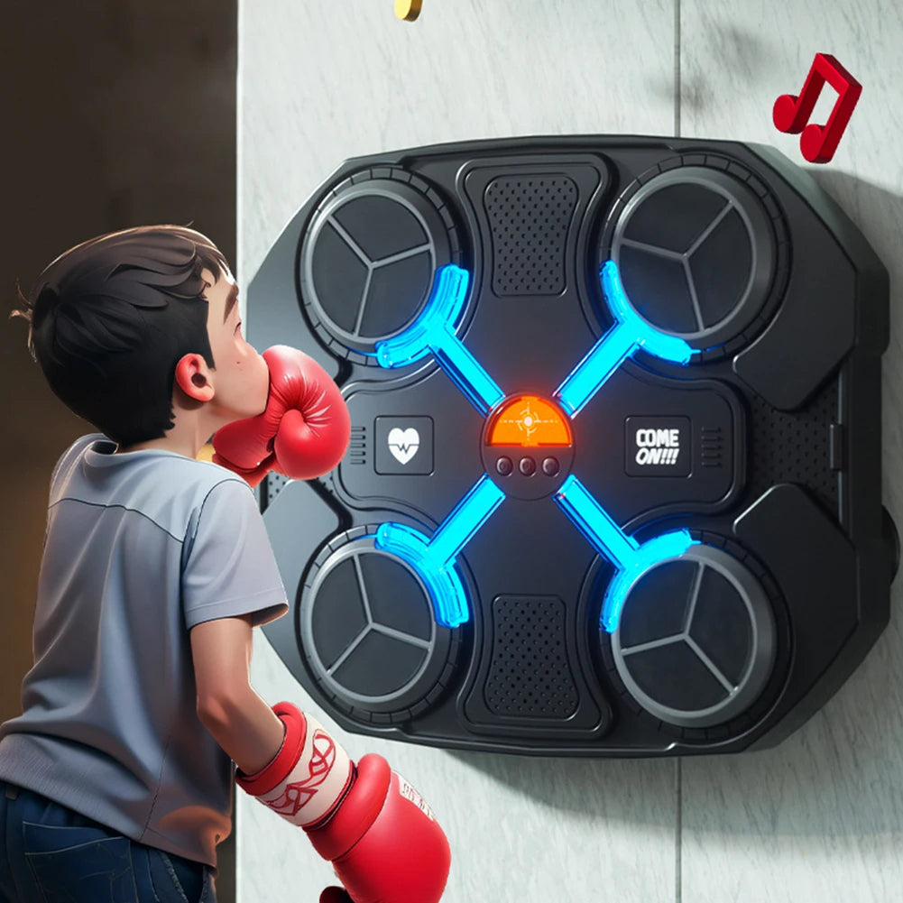 Smart Bluetooth Large Musical Boxing Machine LED Lighted Sandbag Adult/Kid Relaxation Reaction Training Target Boxing Accessory