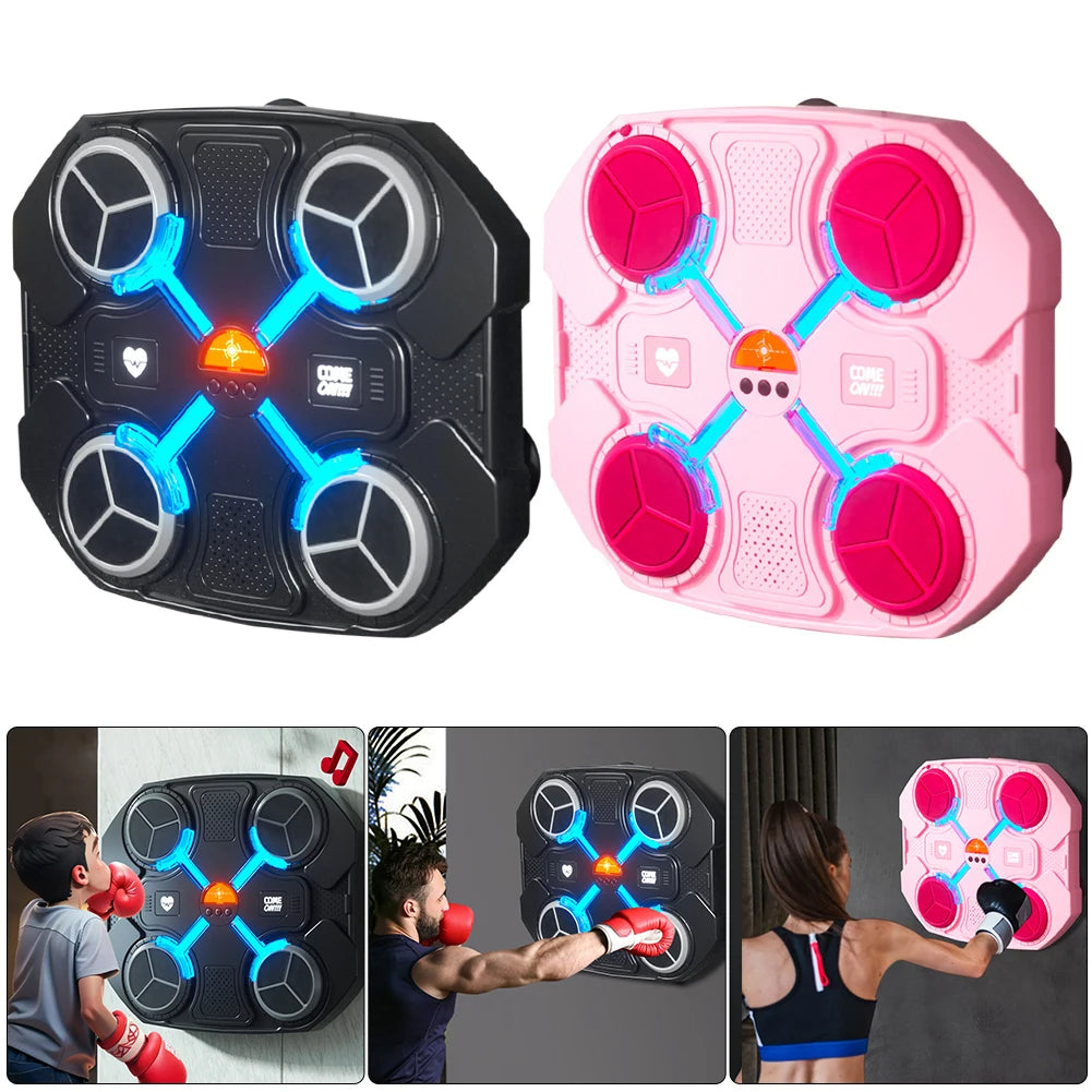 Smart Bluetooth Large Musical Boxing Machine LED Lighted Sandbag Adult/Kid Relaxation Reaction Training Target Boxing Accessory